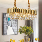 Kristy Rectangular Luxury Crystal Chandelier Small