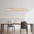 Arisha Modern Nordic Linear Copper Glass Pendant Light Brass
