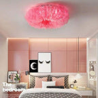 O'Moore Feather Ceiling Light, Modern, Bedroom, 4 Color