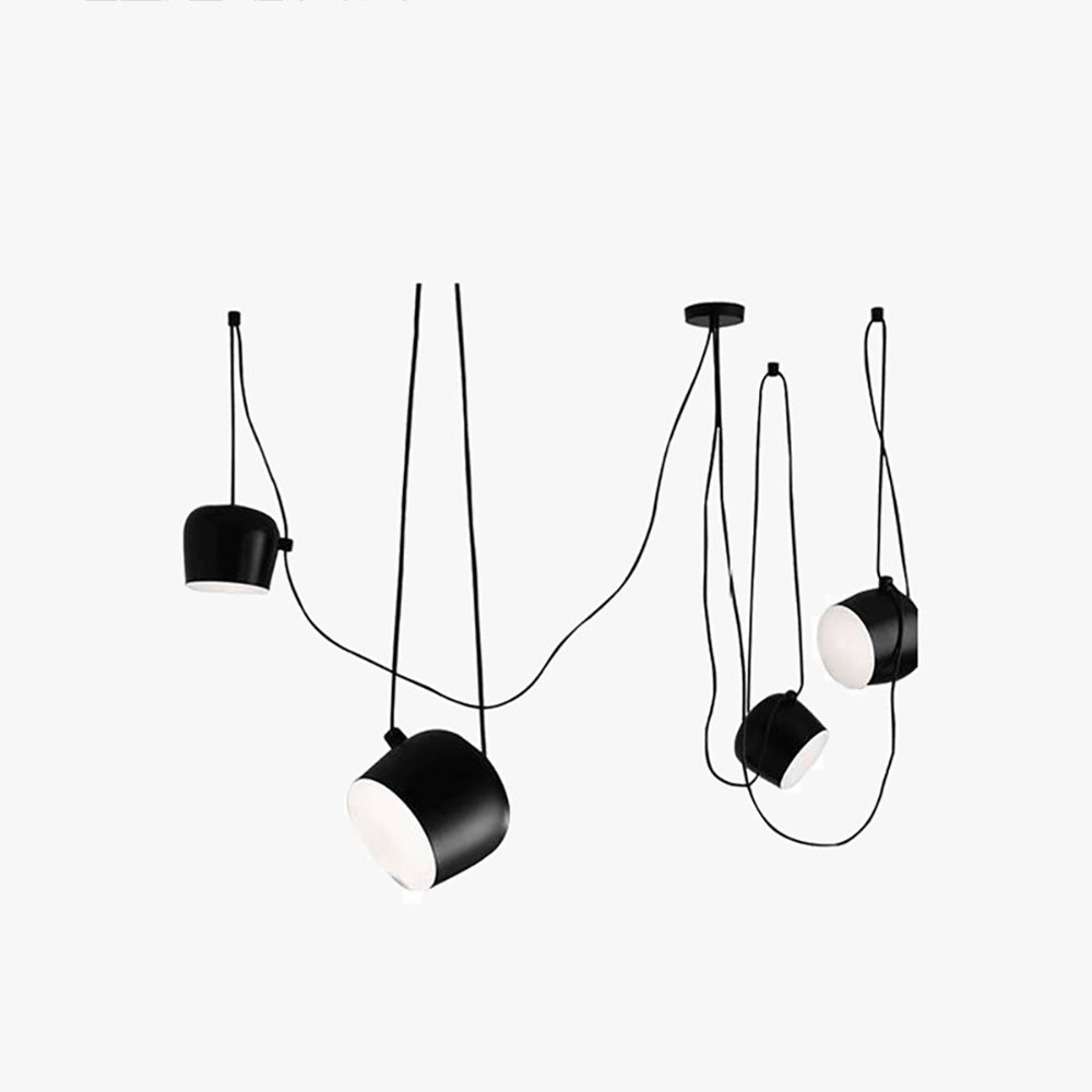 Modern Scandinavian Swag Drum Pendant Light