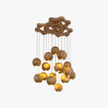 Muto Pendant Light Globe Minimalist Cluster Wood Kitchen Island