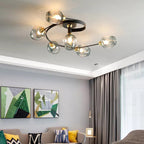 Valentina Flush Mount Ceiling Light Glass Dining Room