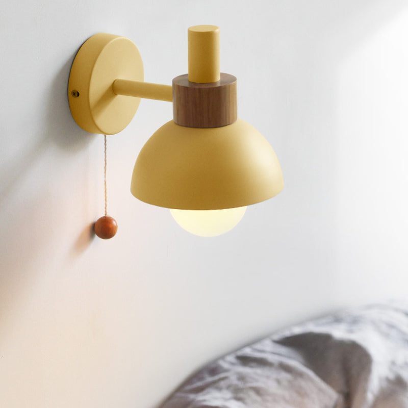 Valentina Modern LED Wall Lamp Glass Bedroom White/Yellow/Pink/Green