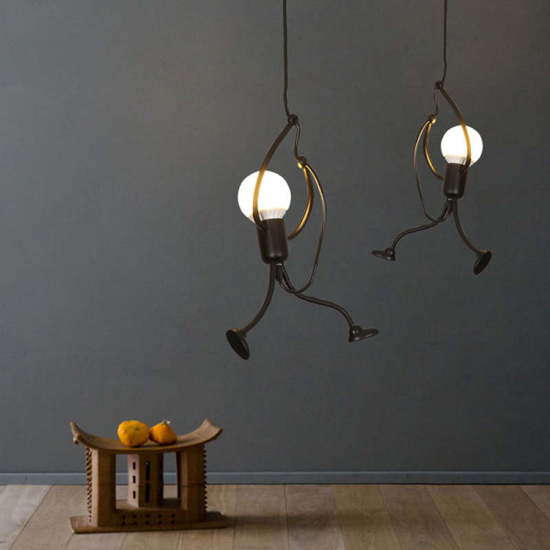 Mira Retro Modern Iron Man Pendant Light Living Room