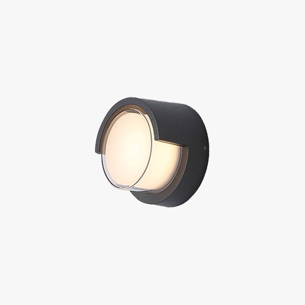 Ray Modern Round Rectangular Acrylic Outdoor Wall Lamp