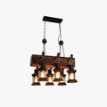 Epoch Retro Rectangular /Wood Lantern Pendant Light
