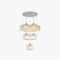 Valentina Modern Column Crystal Pendant Light, Stairs/Dining Room