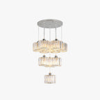 Valentina Modern Column Crystal Pendant Light, Stairs/Dining Room