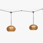 Ritta Retro Lantern Pendant Light Bamboo Acrylic