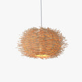 Muto Wooden Bird Ritta Rattan Pendant Light Wood