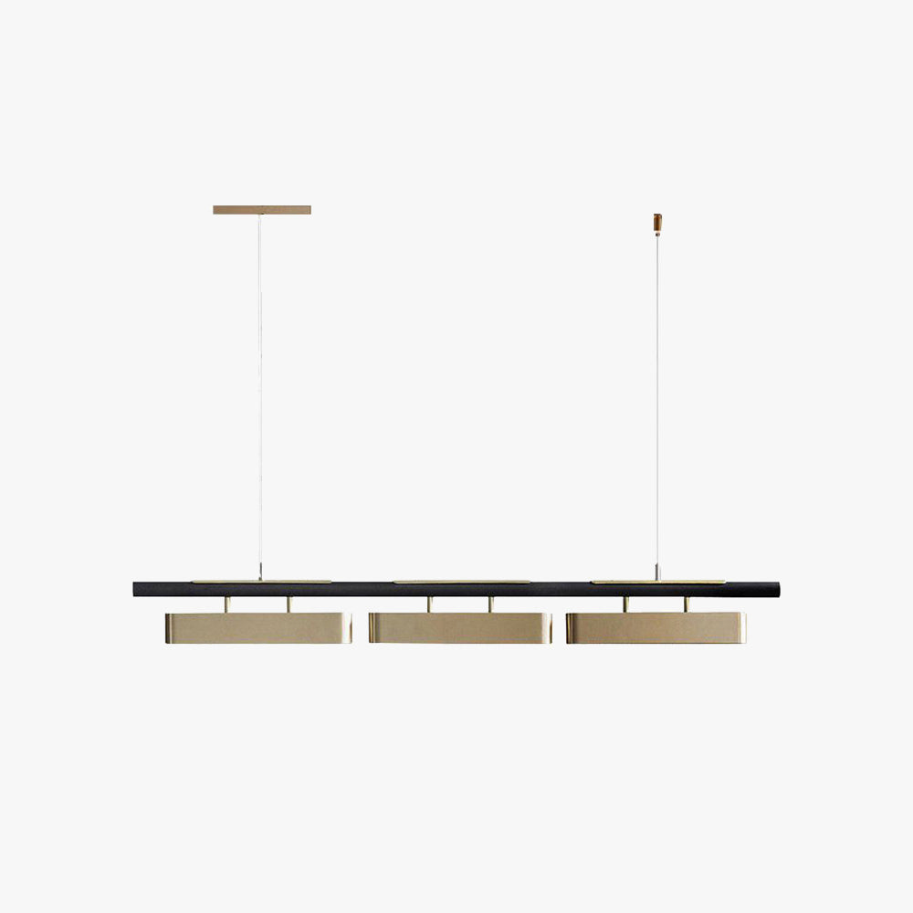 Arisha Pendant Light Rectangular Modern Brass Office