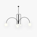 Aria  Glass Pendant Light Black Red Gold