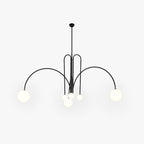 Aria  Glass Pendant Light Black Red Gold