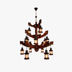Epoch Retro 14 Lantern Wood/ Chandelier Living Room/Bedroom