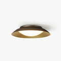 Arisha Round Flush Mount Ceiling Light, Brass