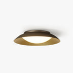 Arisha Round Flush Mount Ceiling Light, Brass