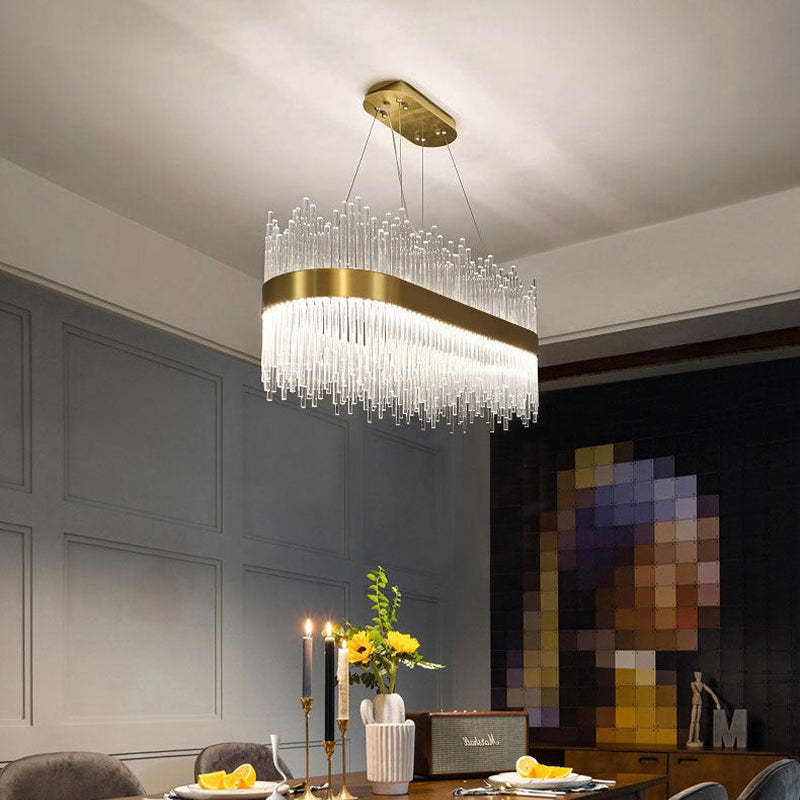 Kristy Modern Round Rectangular Chain Chandelier