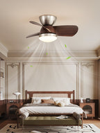 Miroter Modern Metal Frame & Acrylic Shade Ceiling Fan Light