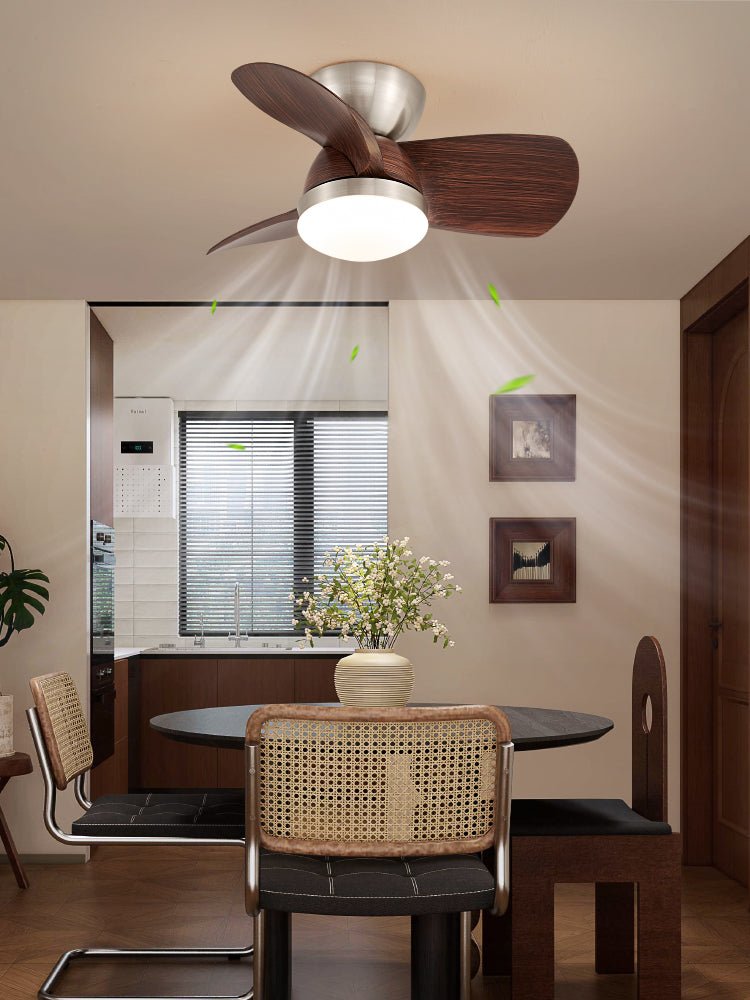 Miroter Modern Metal Frame & Acrylic Shade Ceiling Fan Light