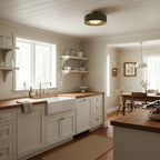 Kiln Porcelain Drum Ceiling Light