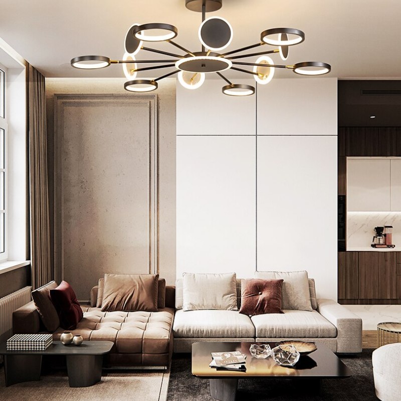 Modern Led Chandelier Geometric Acrylic