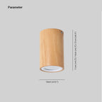 Muto Modern Wood Ceiling Light, Cylindrical, Corridor/Balcony