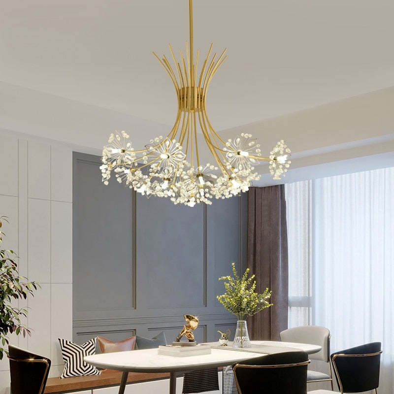 Arisha Modern Art Deco Crystal Sputnik Chandelier