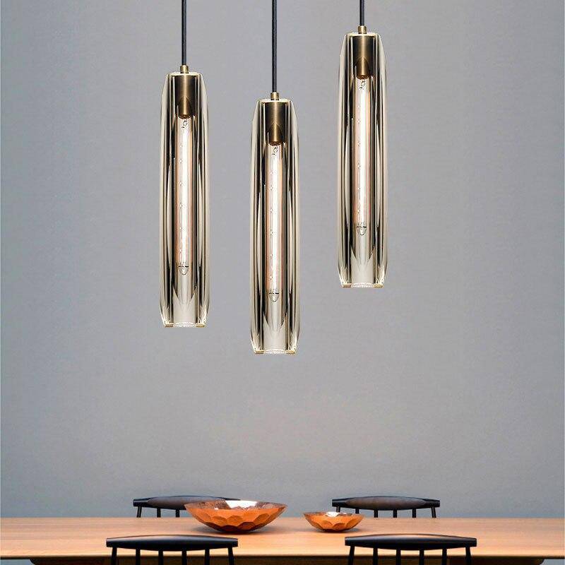 Arisha Brass Designer LED Glass Pendant Lamp - image 3