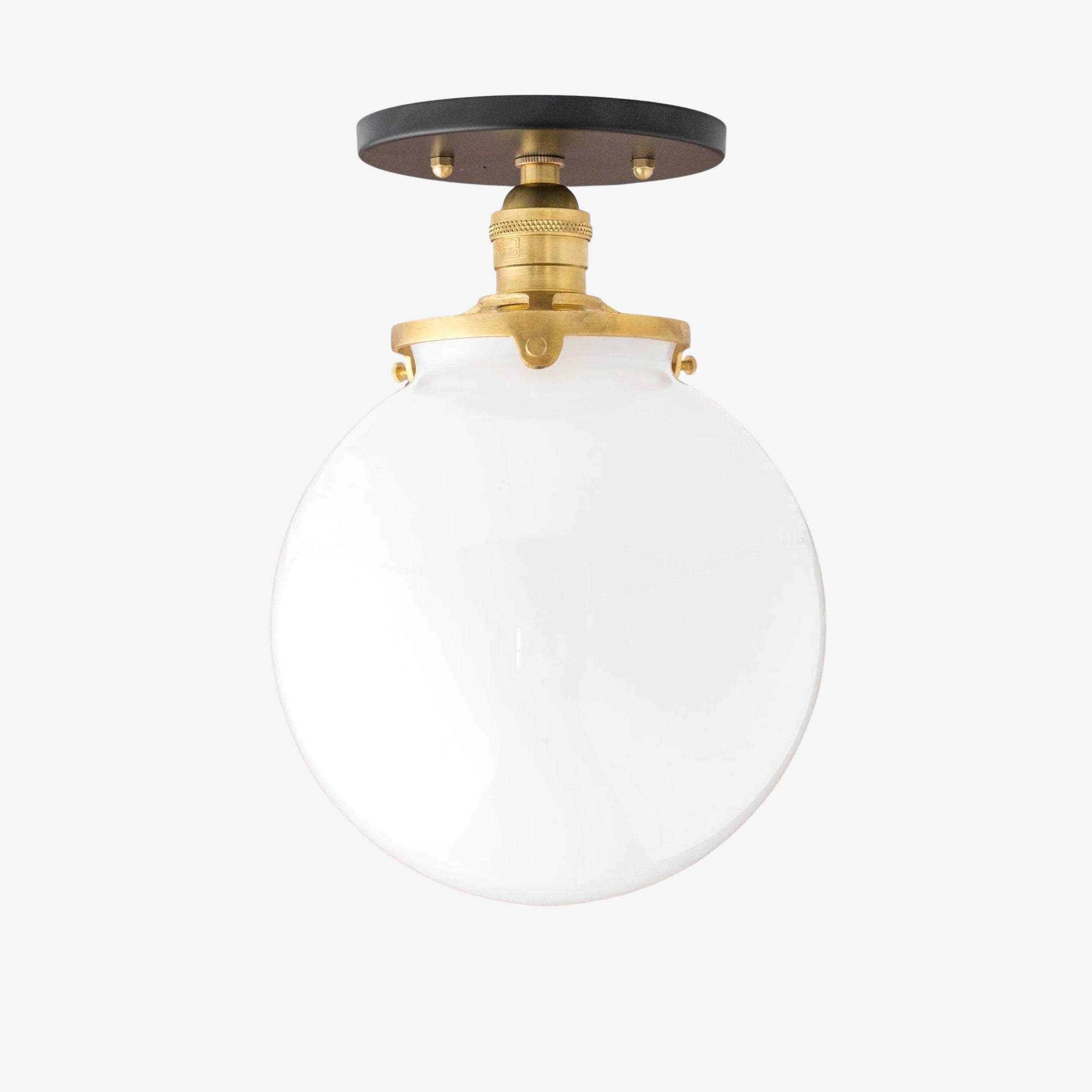 Pearl Glass Mid Century Flush Ceiling Light