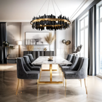 Kristy Industrial Chandelier Cylindrical Living Room