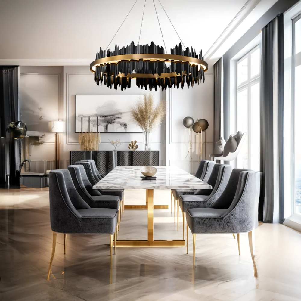 Kristy Industrial Chandelier Cylindrical Living Room