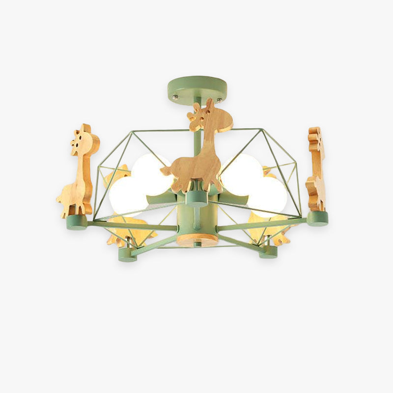 Arisha Giraffes LED Flush Mount Ceiling Light