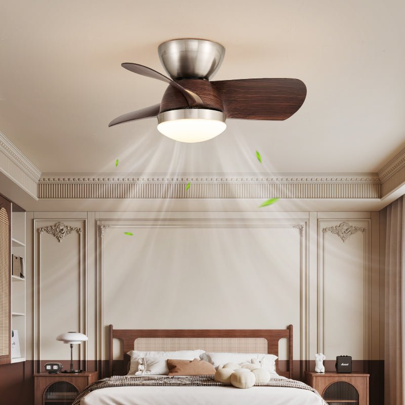 Miroter Modern Metal Frame & Acrylic Shade Ceiling Fan Light