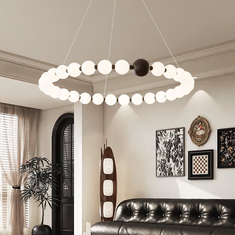 Celestial Modern Ring Metal Acrylic Chandelier
