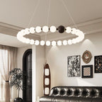 Celestial Modern Ring Metal Acrylic Chandelier
