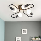 Epoch Modern Minimalist Industrial Flush Mount Ceiling Light