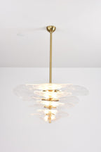 Aurora Chandelier Gold Murano Glass Petal Luxury