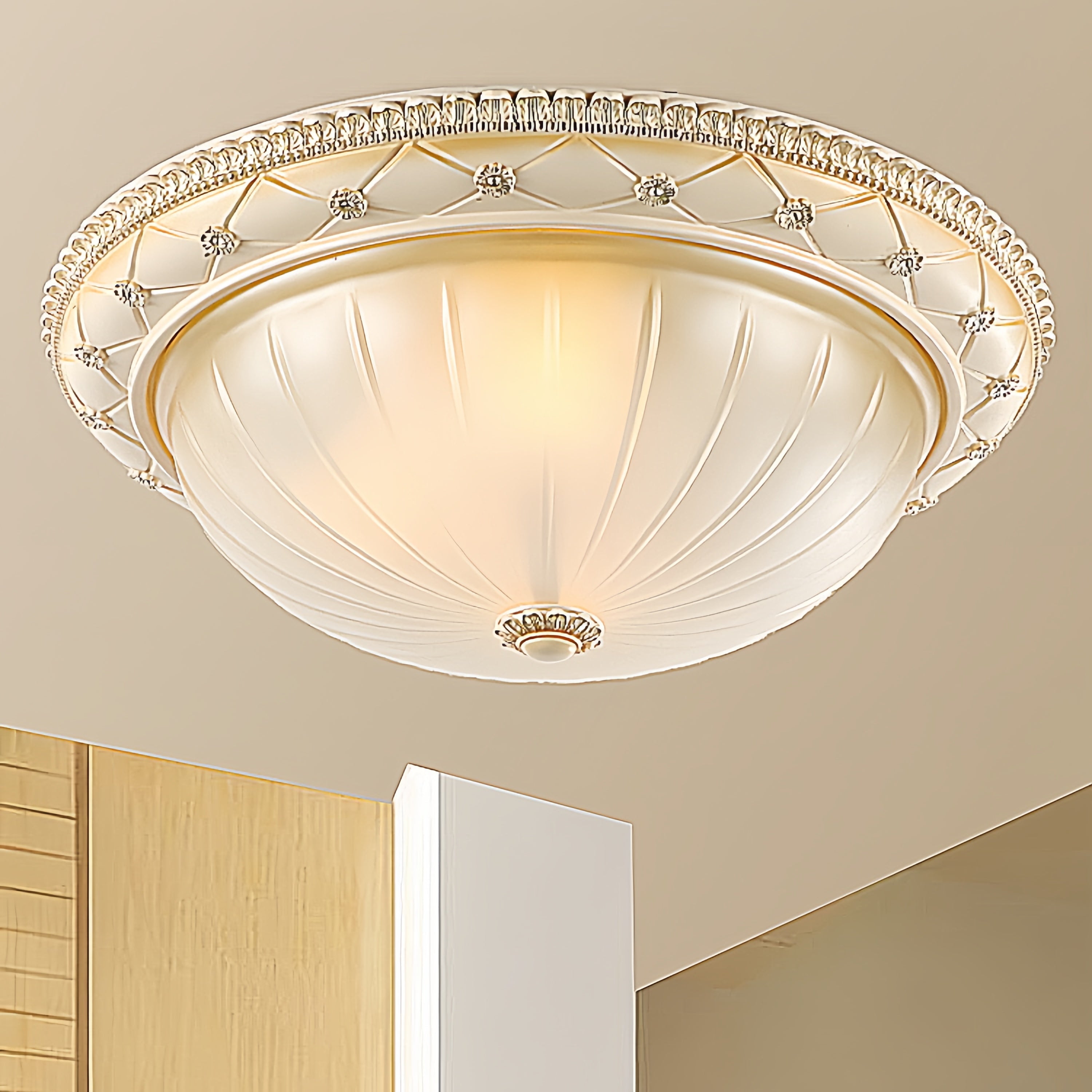 Silva Minimalist Flush Mount Ceiling Light Resin Living Room