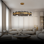 Kristy Industrial Chandelier Cylindrical Living Room