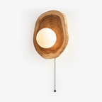 Ligna Modern Wood & Glass Wall Light