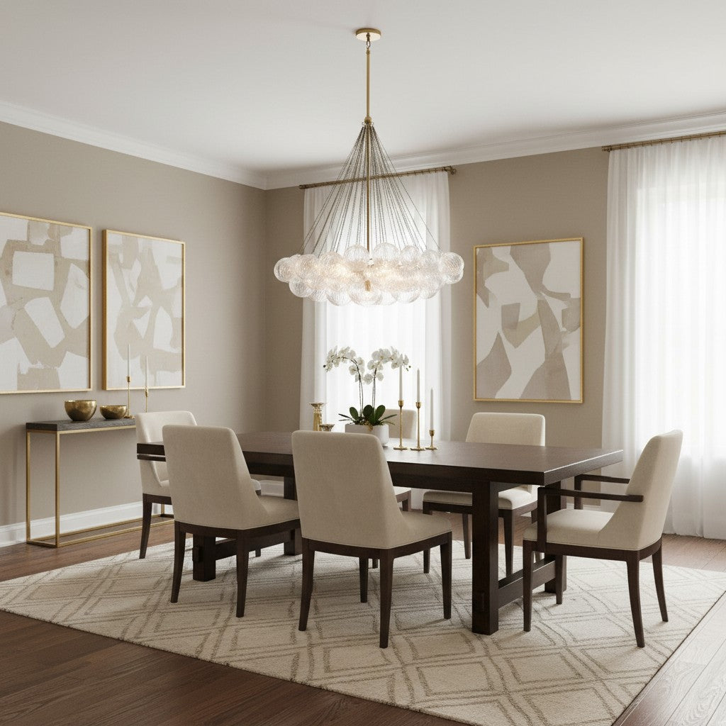 Haze Glass Bubble Chandelier