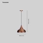 Arisha Pendant Light Dome Industrial Copper