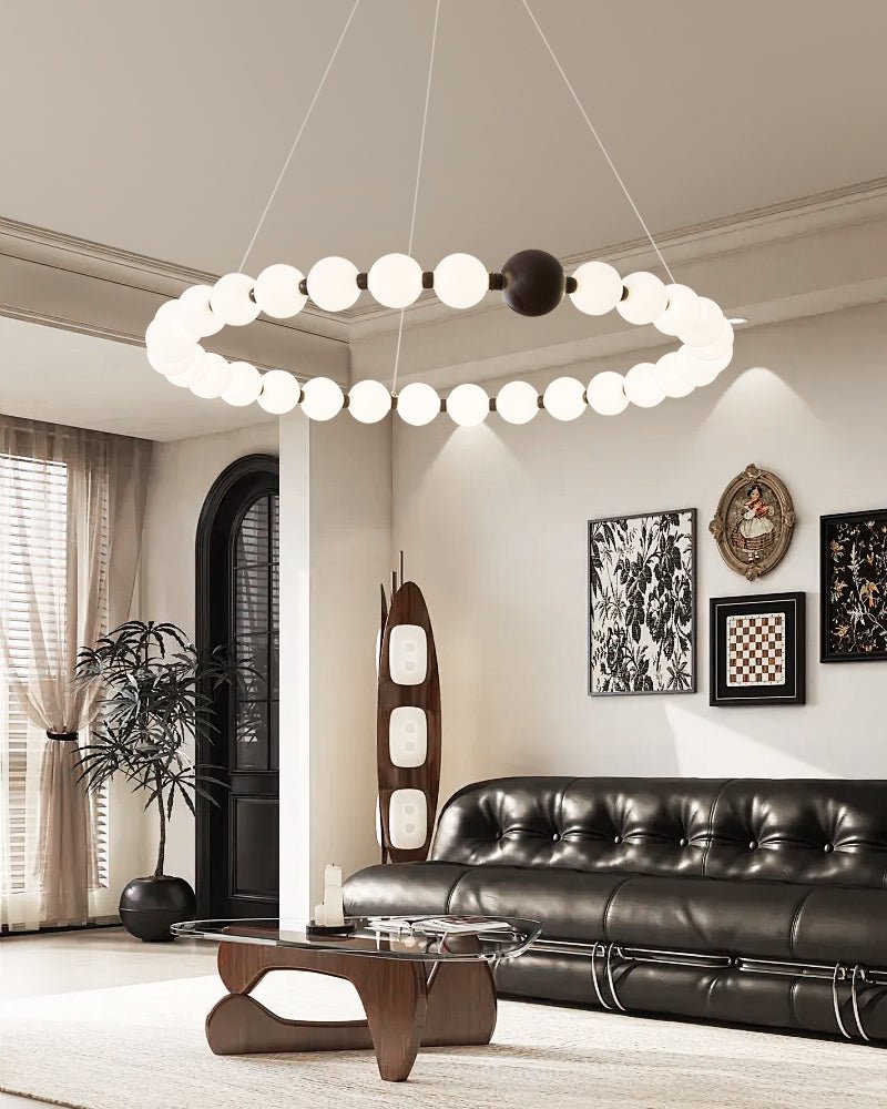 Celestial Modern Ring Metal Acrylic Chandelier