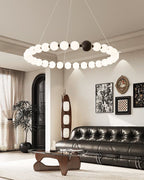 Celestial Modern Ring Metal Acrylic Chandelier