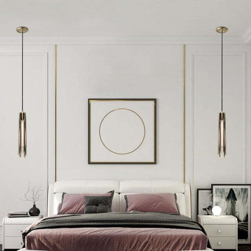 Arisha Brass Designer LED Glass Pendant Lamp - image 19