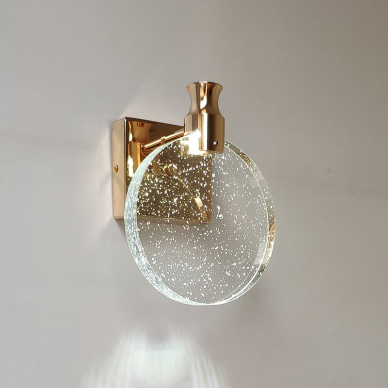Kristy Modern Round Crystal Vanity Wall Lamp