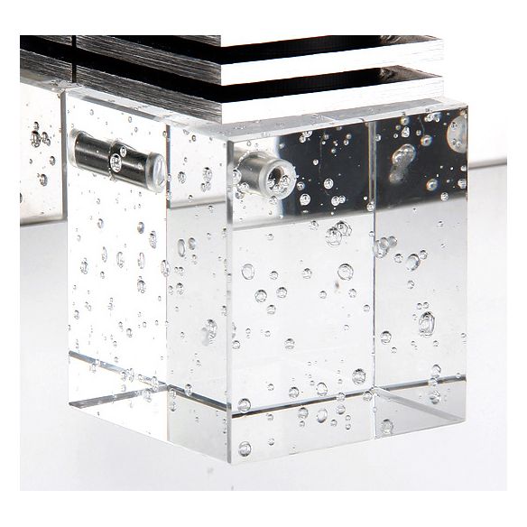 Arisha Modern Square Crystal Vanity Wall Lamp, Bedroom/Bathroom