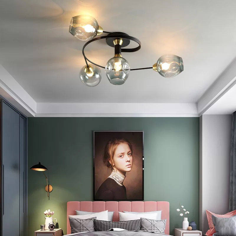 Valentina Flush Mount Ceiling Light Glass Dining Room