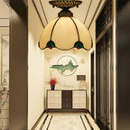 Tiffany Vintage Glass LED Flush Mount Ceiling Light Living Room