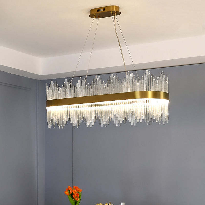 Kristy Modern Round Rectangular Chain Chandelier